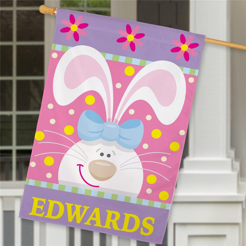 Easter Bunny Personalized Garden Flag