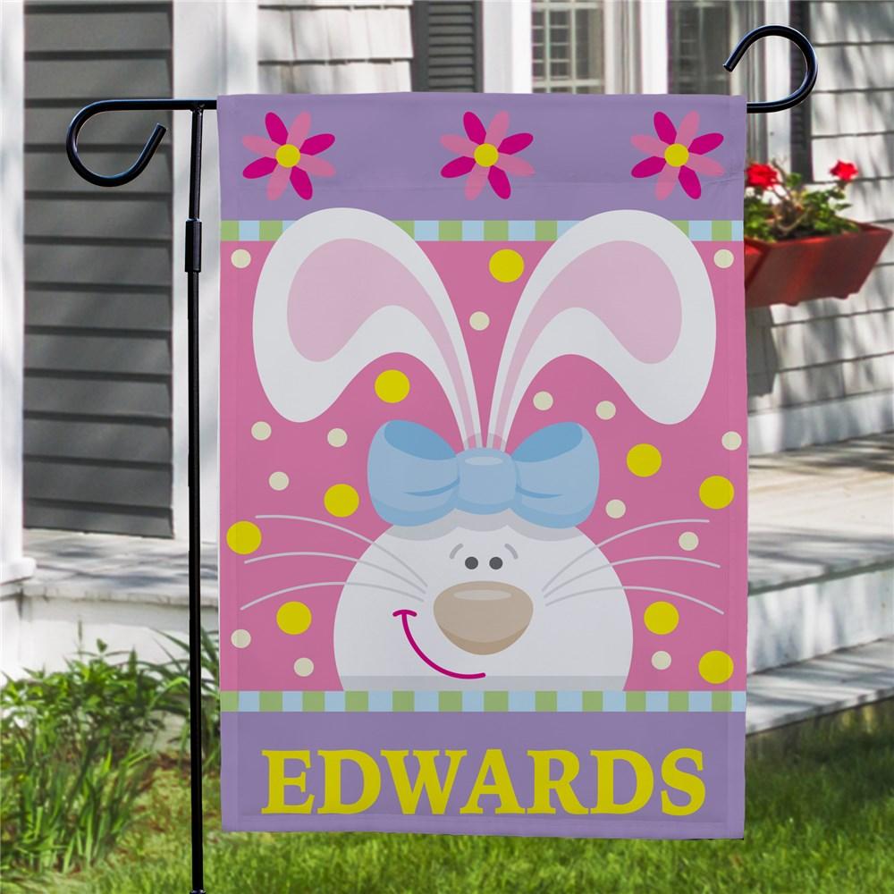 Easter Bunny Personalized Garden Flag - ONLY GIFTS