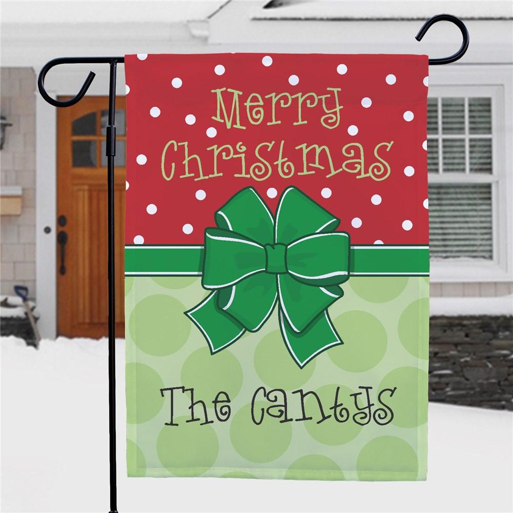 Bow Christmas Garden Flag - ONLY GIFTS