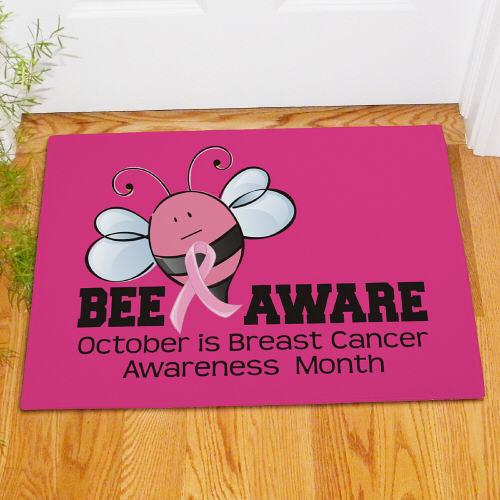 Bee Aware Breast Cancer Doormat - ONLY GIFTS