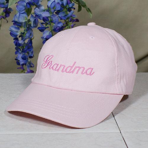 Embroidered Any Name Pink Hat - ONLY GIFTS