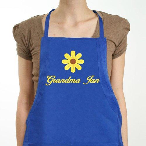 Embroidered Daisy Kitchen Apron - ONLY GIFTS