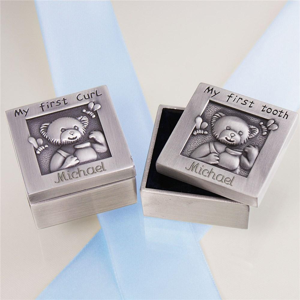 Baby First Curl and Tooth Silver Box Set - ONLY GIFTS