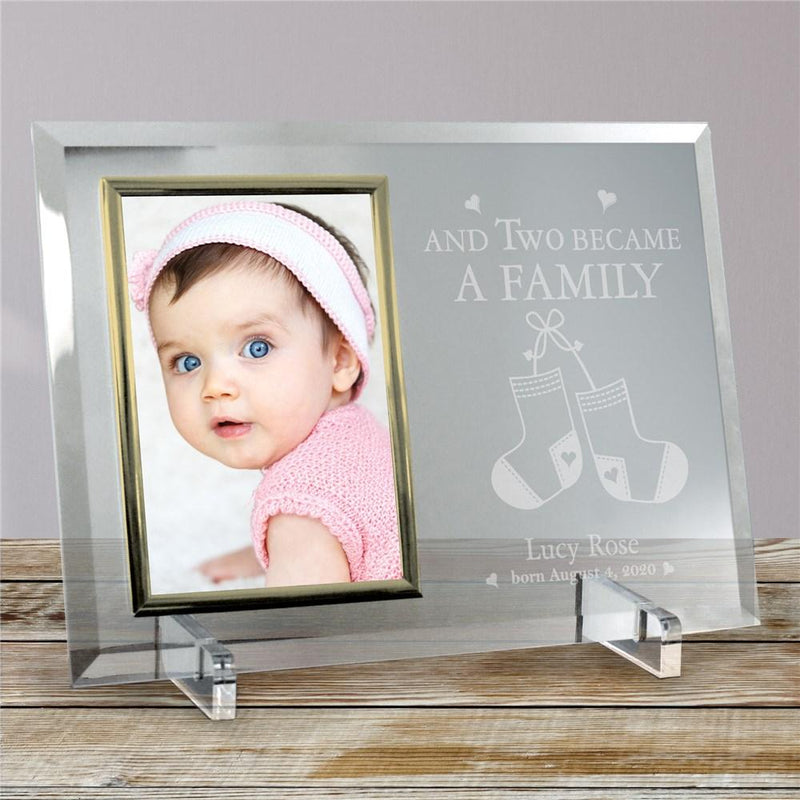 Became a Family New Baby Beveled Glass Picture Frame