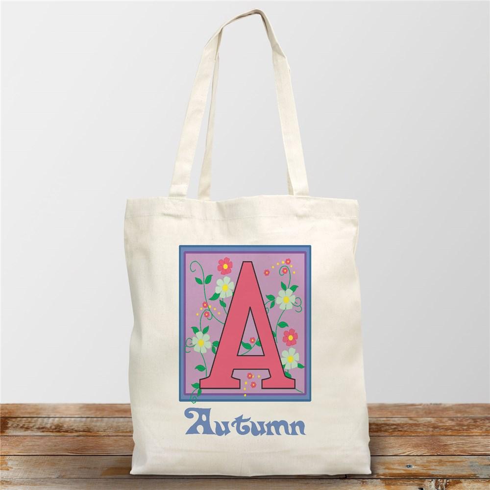 Big Initial Canvas Tote Bag - ONLY GIFTS