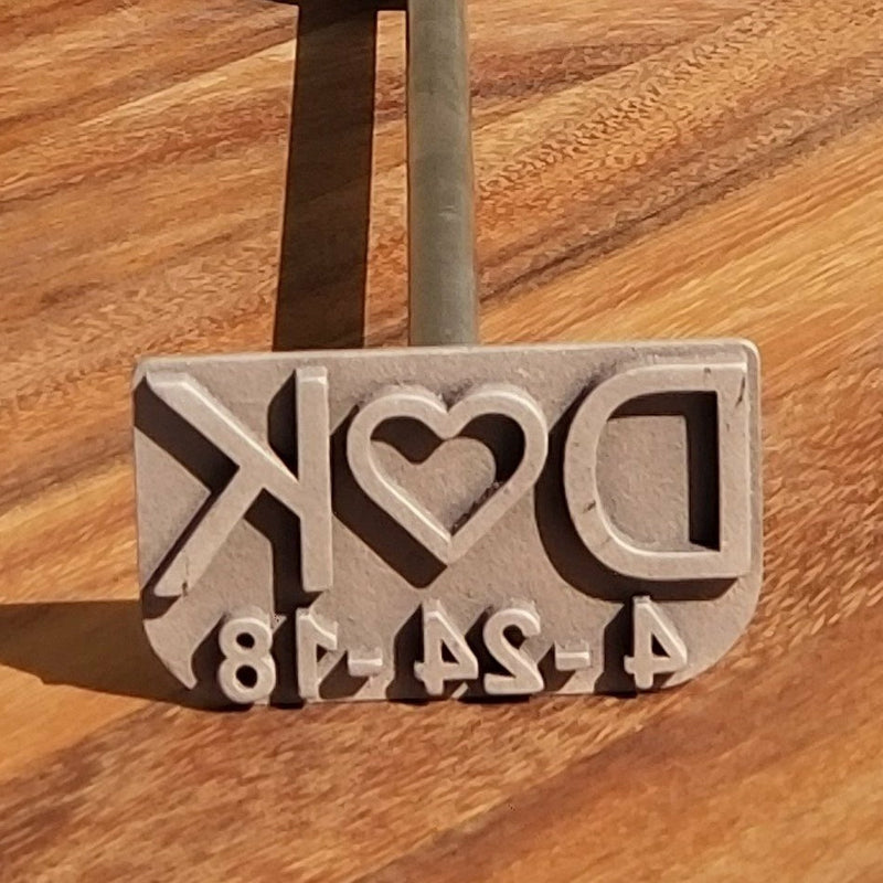 Custom Initials and Date Wedding Branding Iron