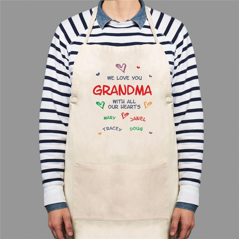 All Our Hearts Personalized Apron