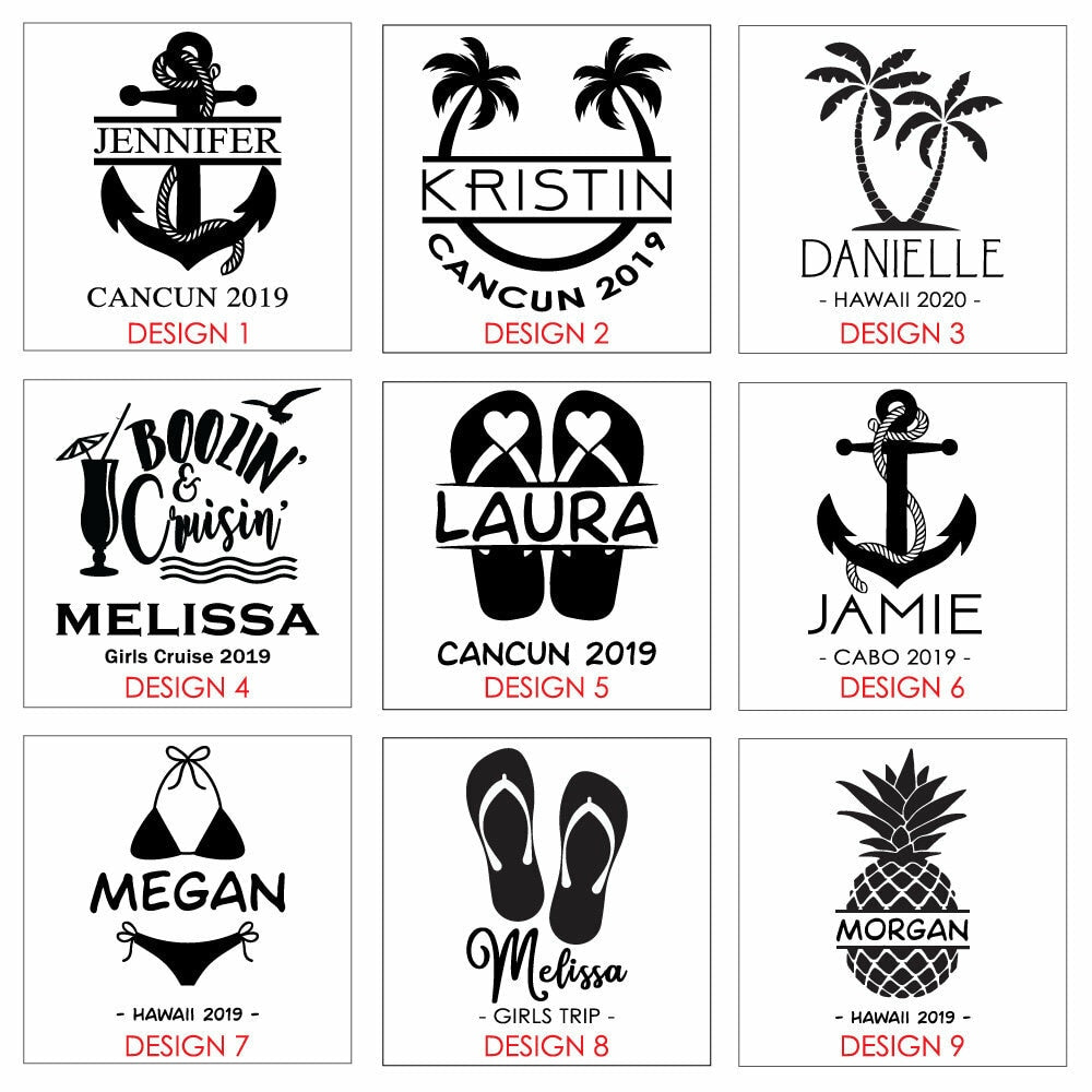 Personalized Vacation Drink Tumbler With Straw - ONLY GIFTS