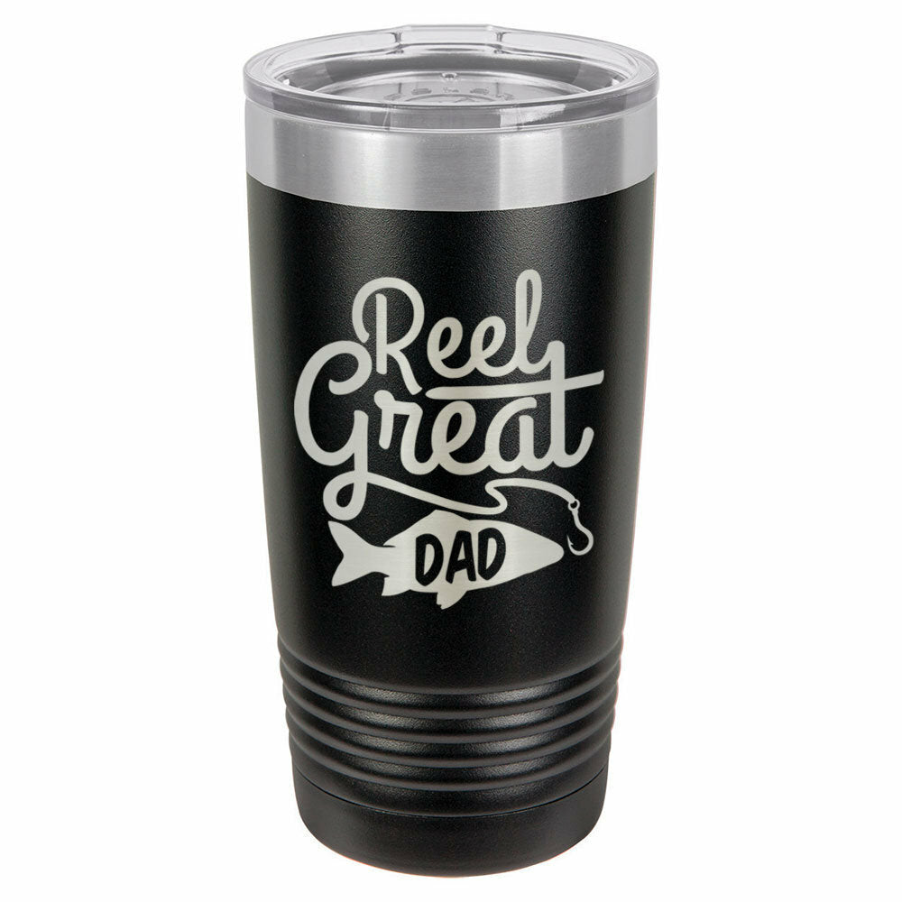 Reel Great Dad Drink Tumbler With Straw - ONLY GIFTS