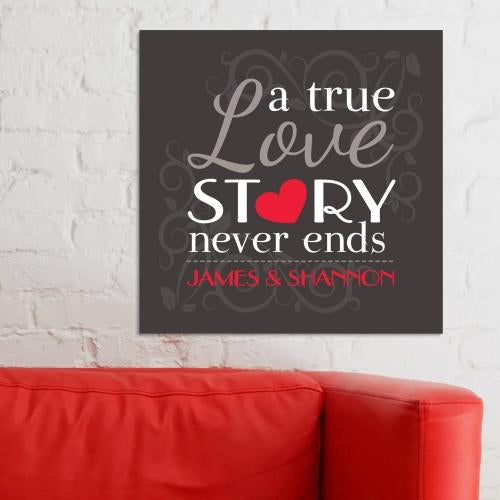 A True Love Story Wall Canvas