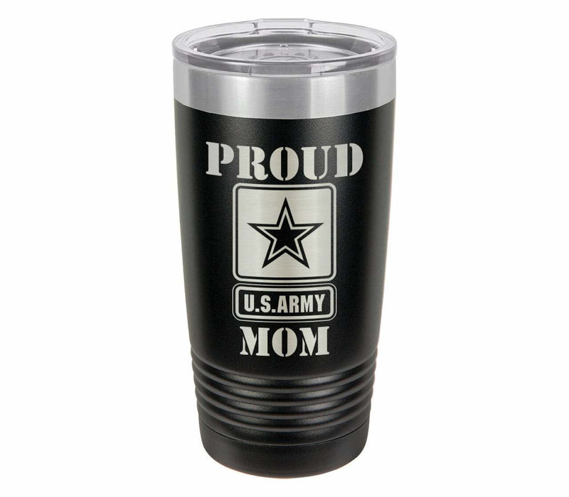 PROUD ARMY MOM Drink Tumbler With Straw
