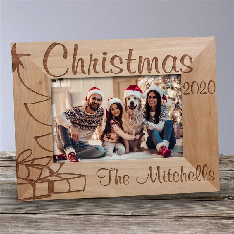 Christmas Tree Personalized Wood Picture Frame