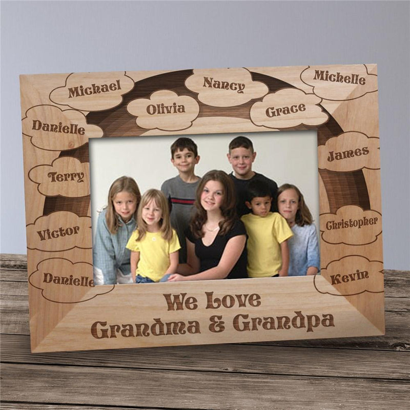 Personalized Love of Family Wooden Picture Frame