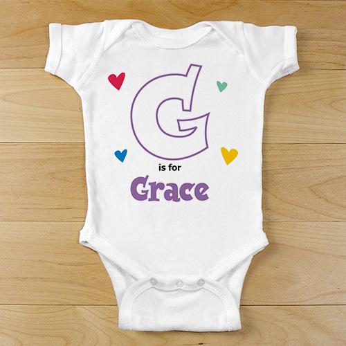 Alphabet Name Infant bodysuit
