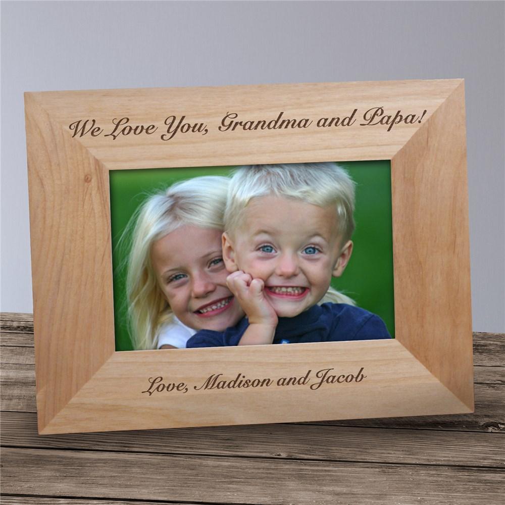 Any Message Wood Picture Frame - ONLY GIFTS