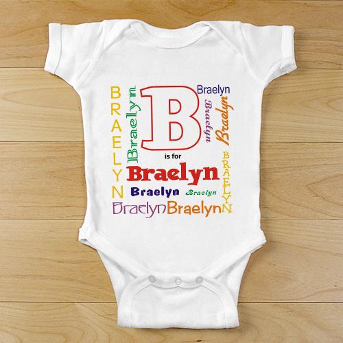 A is For... Personalized Infant Bodysuit - ONLY GIFTS