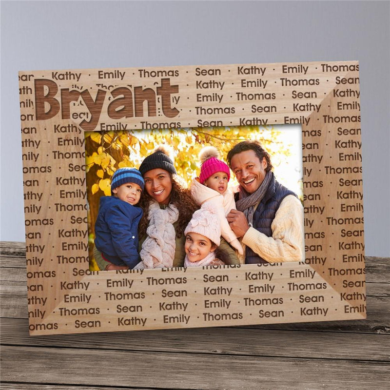 Custom Family Name Wood Frame