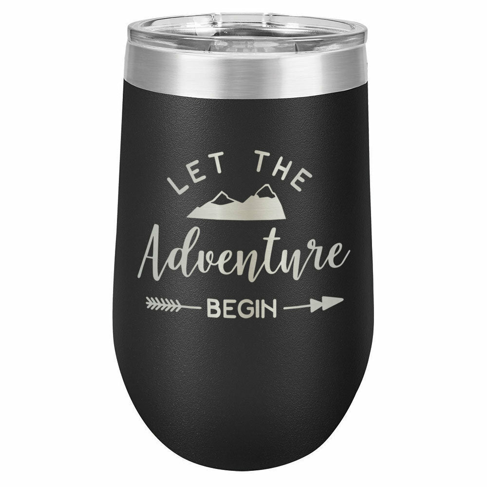 Let The Adventure Begin Drink Tumbler With Straw - ONLY GIFTS