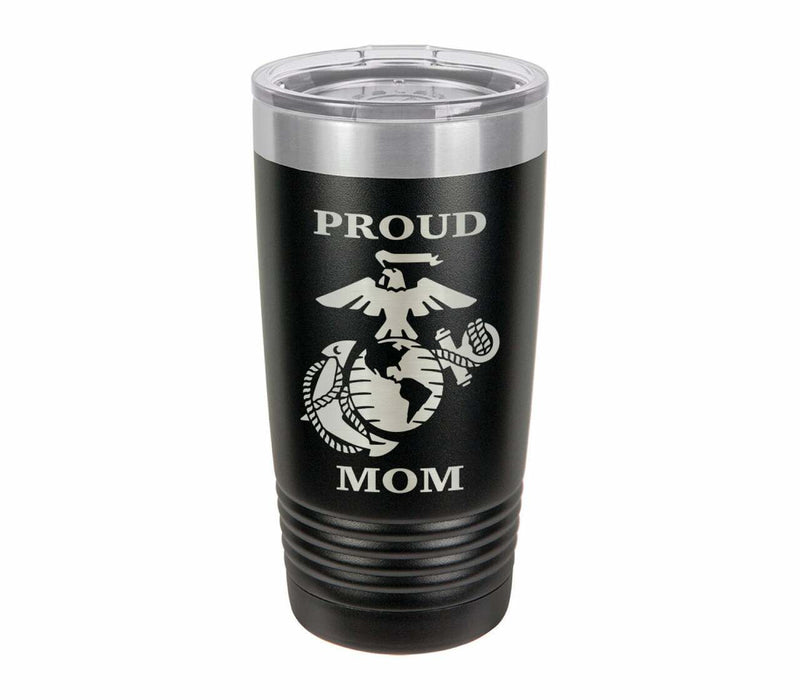 Proud Marines Mom Drink Tumbler With Straw