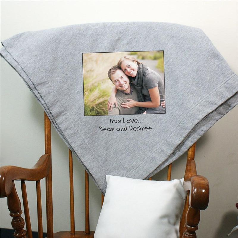 Custom Message Photo Fleece Blanket