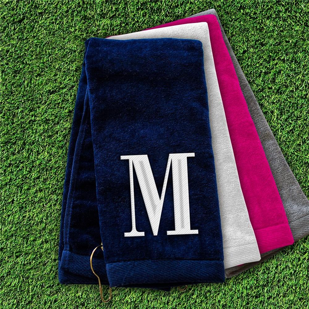 Embroidered initial Golf Towel - ONLY GIFTS