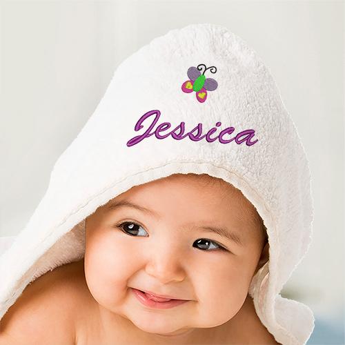 Embroidered Icon Hooded Baby Towel
