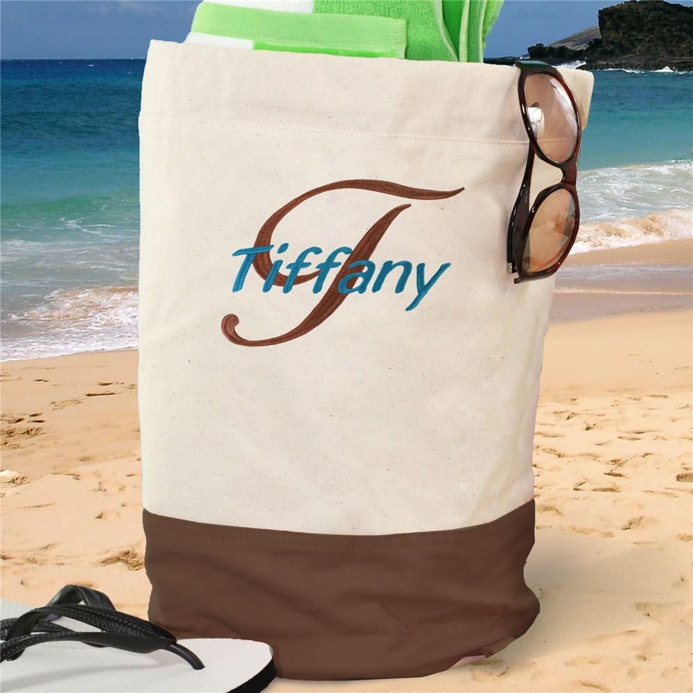 Embroidered Beach Duffel Bag - ONLY GIFTS