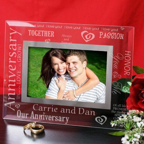 Engraved 50th Birthday Glass Picture Frames