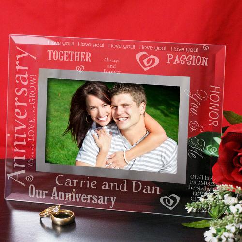 Engraved 50th Birthday Glass Picture Frames