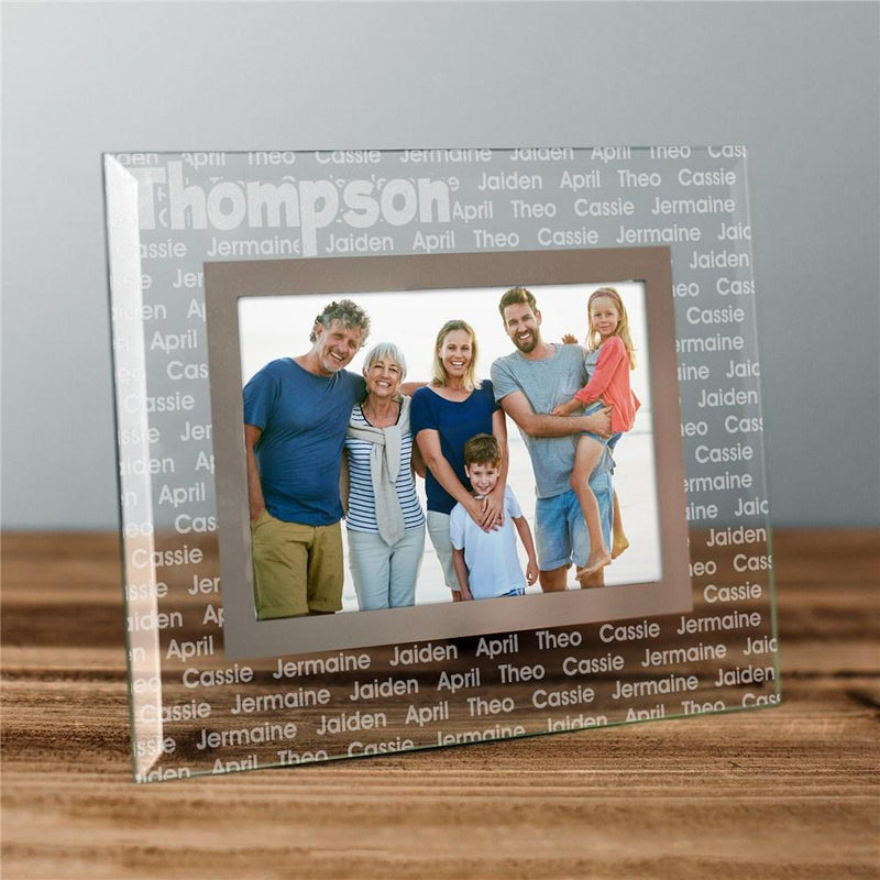 Custom Family Name Glass Frame