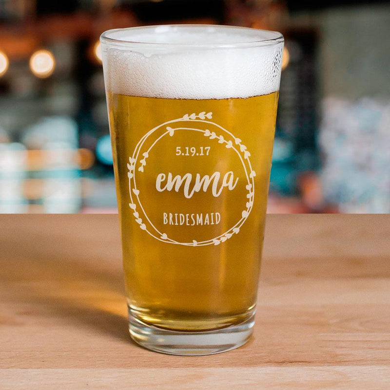 Bridal Party Beer Glass