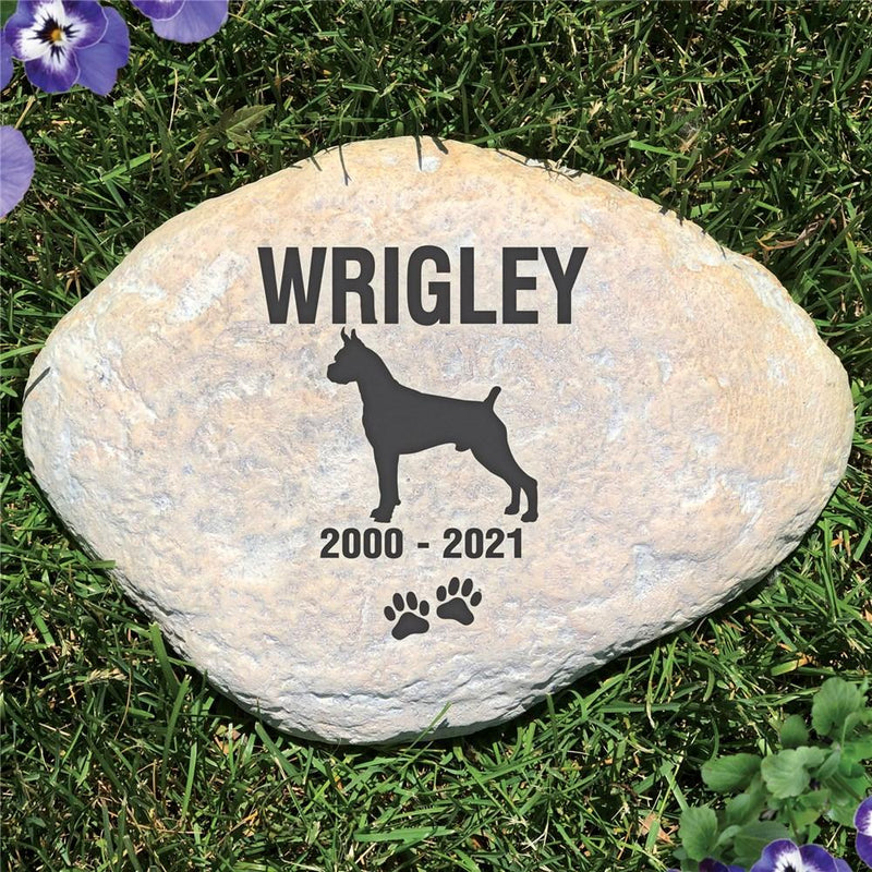 Dog Silhouette Sympathy Garden Stone
