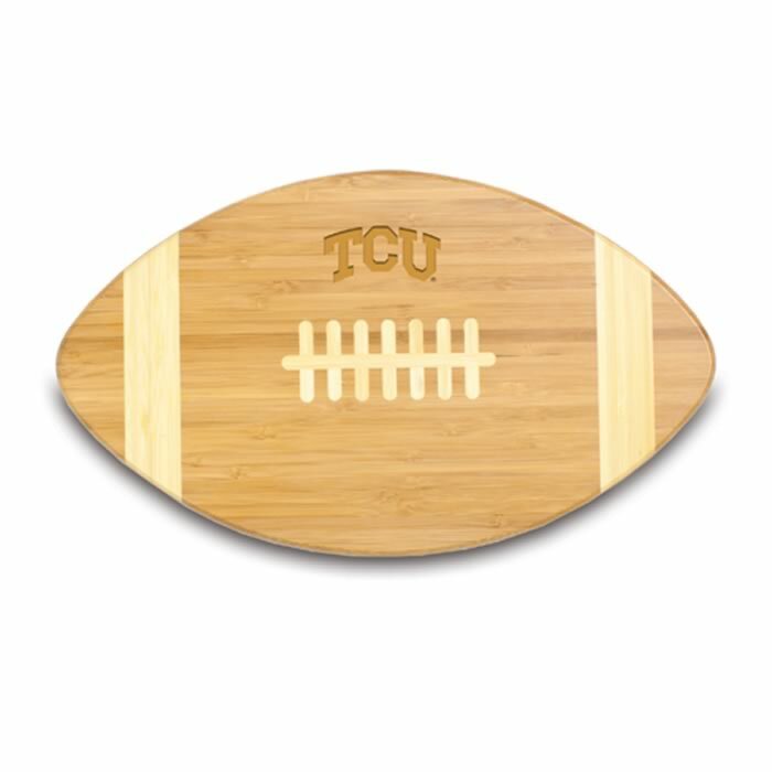 TCU Horned Frogs Engraved Football Cutting Board