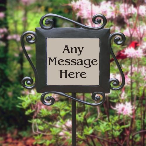 Any Message Here Garden Slate - ONLY GIFTS