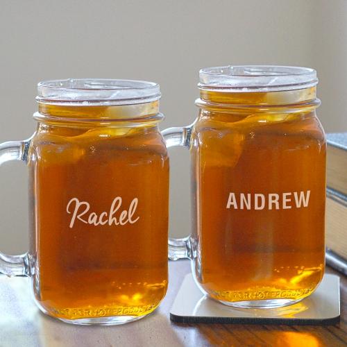 Engraved Any Name Mason Jar - ONLY GIFTS
