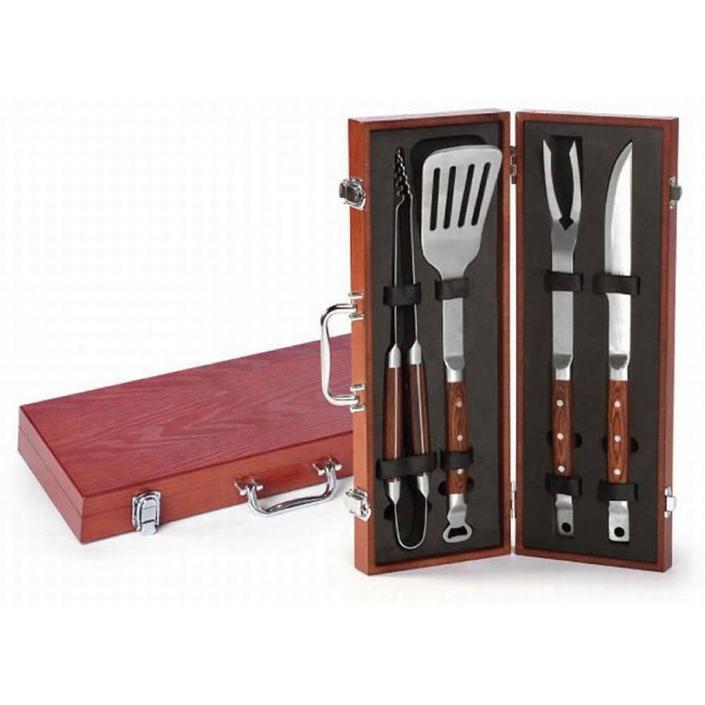 Picnic Plus Chairman 4pc Gourmet BBQ Tool Set - ONLY GIFTS