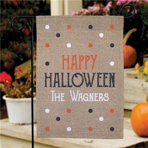 Personalized Happy Halloween Garden Flag - ONLY GIFTS