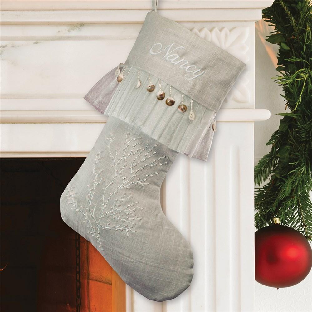 Beach Inspired Christmas Stocking - ONLY GIFTS
