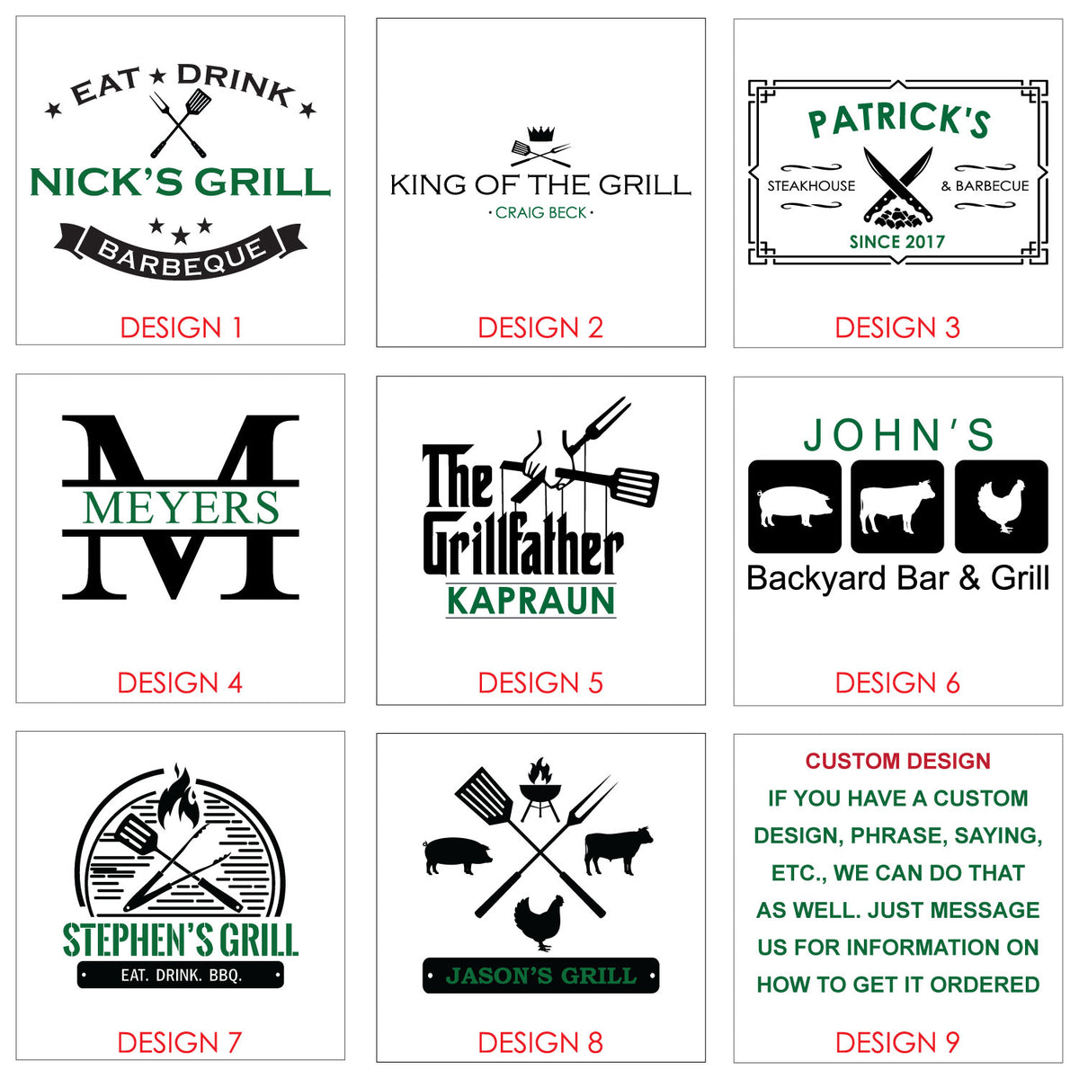 Personalized 3 Piece BBQ Set w/ Case - ONLY GIFTS