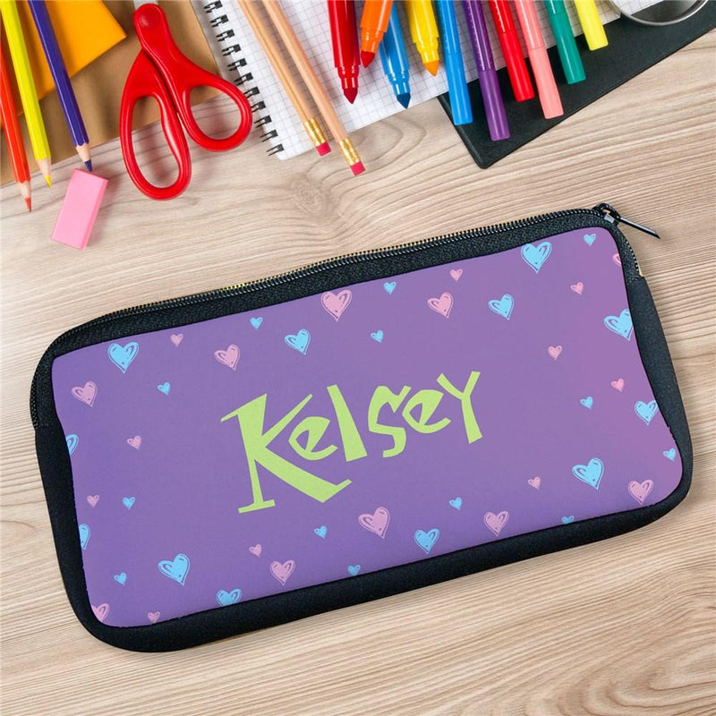 All Hearts Custom Printed Pencil Case