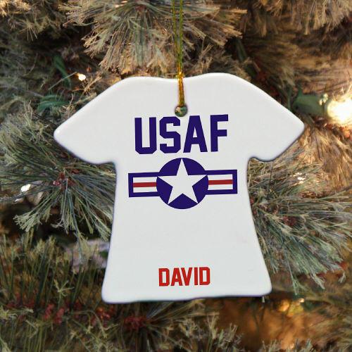 Personalized Air Force T-Shirt Ornament