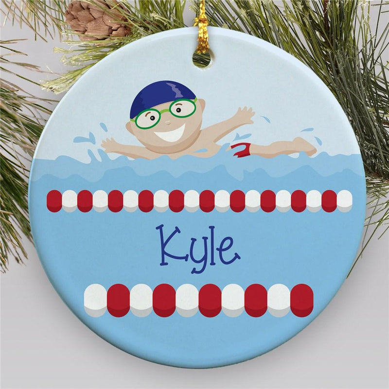 Boy swimmer ornamnet