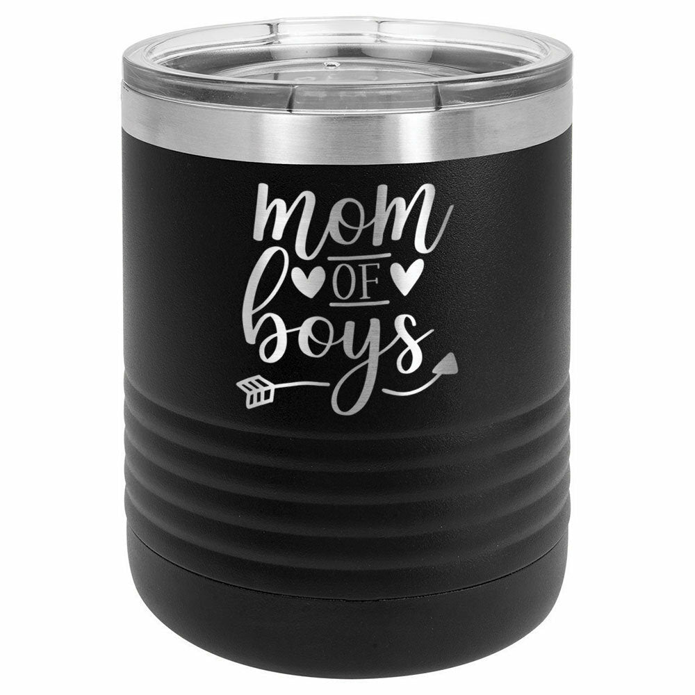 MOM OF BOYS Drink Tumbler With Straw - ONLY GIFTS