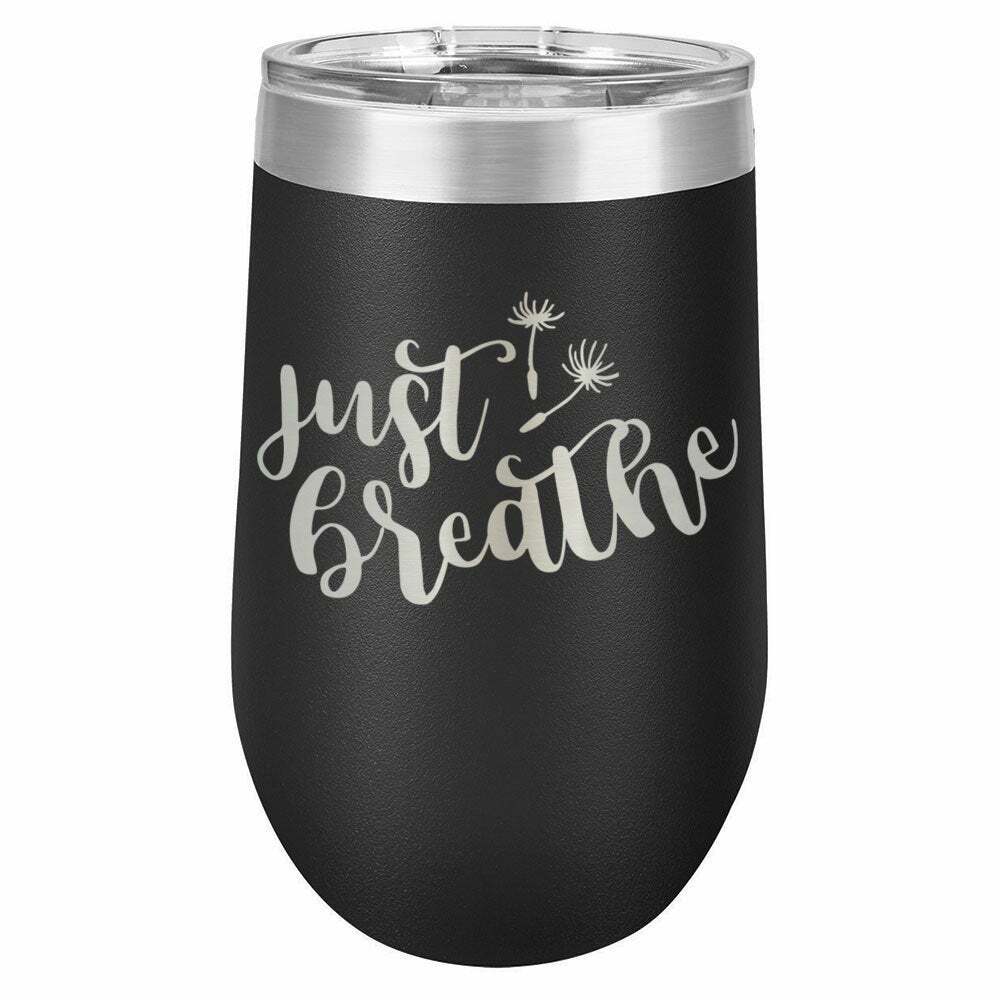 Just Breathe Drink Tumbler With Straw - ONLY GIFTS