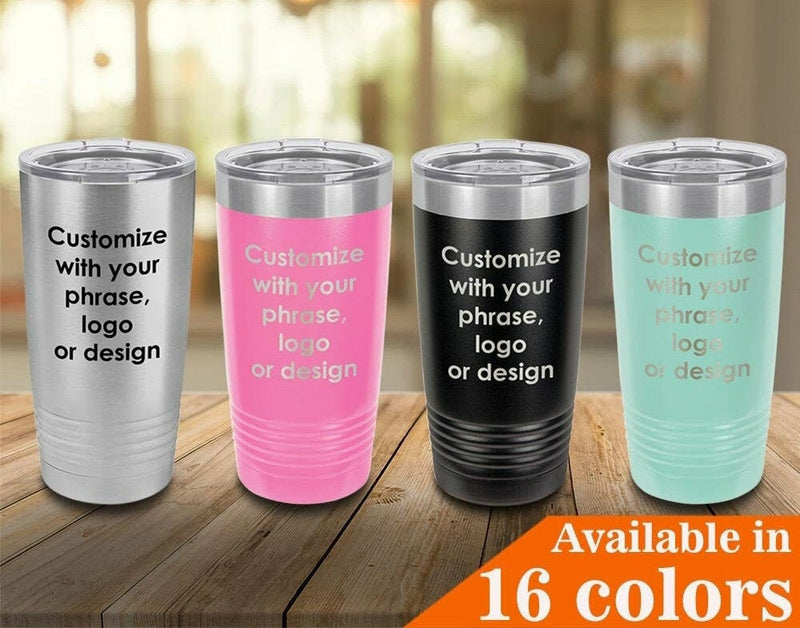 Custom 20 oz Tumbler With Straw And Slide Top Lid | Compare To Yeti Rambler Cups