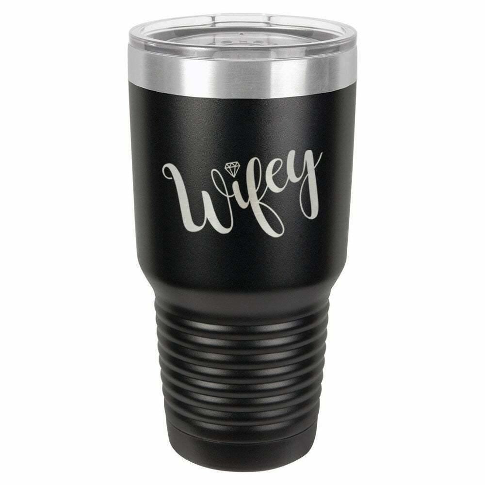 Wifey Drink Tumbler With Straw - ONLY GIFTS