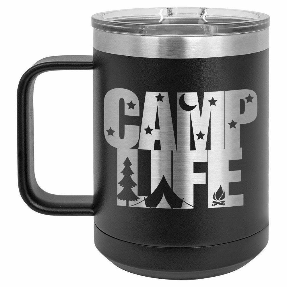 CAMP LIFE Drink Tumbler With Straw - ONLY GIFTS