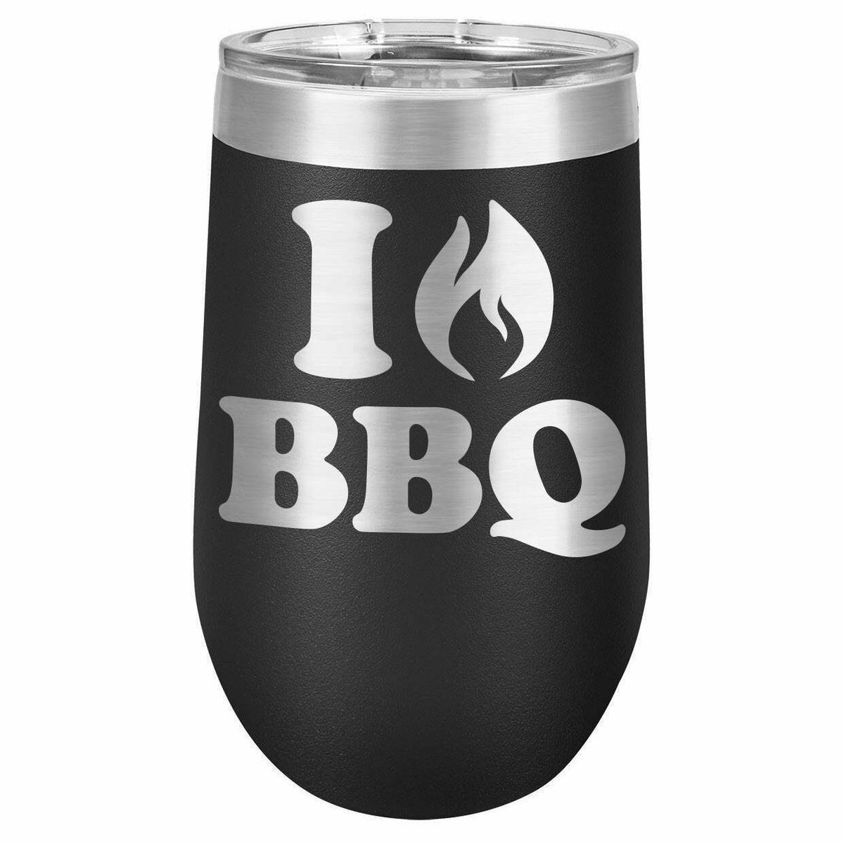 I Love BBQ Drink Tumbler With Straw - ONLY GIFTS