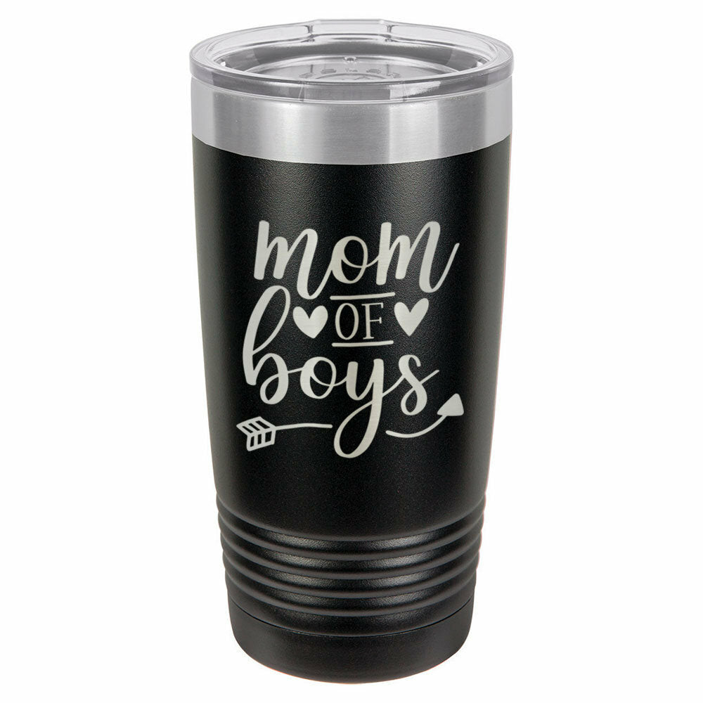 MOM OF BOYS Drink Tumbler With Straw - ONLY GIFTS