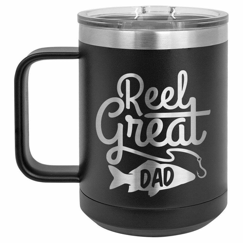 Reel Great Dad Drink Tumbler With Straw - ONLY GIFTS
